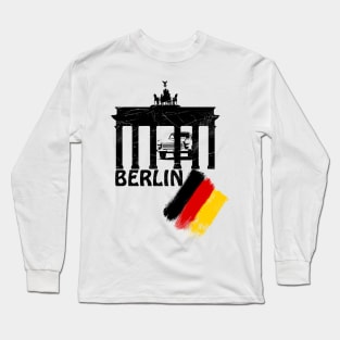 berlin, germany flag, trabant Long Sleeve T-Shirt